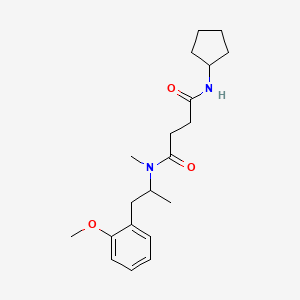 molecular formula C20H30N2O3 B5894103 N'-cyclopentyl-N-[2-(2-methoxyphenyl)-1-methylethyl]-N-methylsuccinamide 