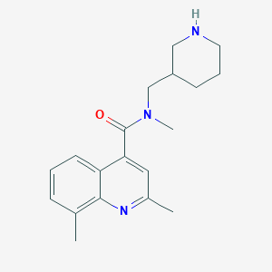 molecular formula C19H25N3O B5894125 N,2,8-trimethyl-N-(3-piperidinylmethyl)-4-quinolinecarboxamide dihydrochloride 