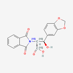 1,3-Benzodioxole-N-phthalimido DL-threo-Droxidopa-13C2,15N