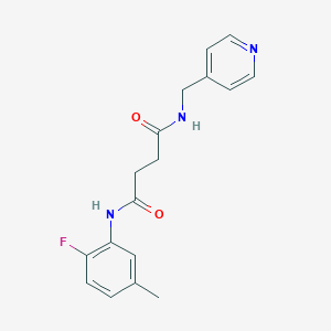 molecular formula C17H18FN3O2 B5894162 N-(2-fluoro-5-methylphenyl)-N'-(pyridin-4-ylmethyl)succinamide 