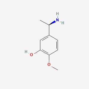 molecular formula C9H13NO2 B589419 5-[(1R)-1-aminoethyl]-2-methoxyphenol CAS No. 134856-00-1