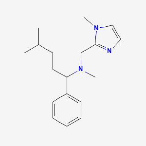molecular formula C18H27N3 B5894210 N,4-dimethyl-N-[(1-methyl-1H-imidazol-2-yl)methyl]-1-phenylpentan-1-amine 