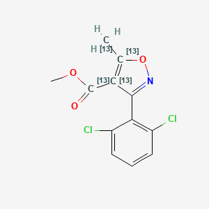 3-(2,6-Dichlorophenyl)-5-methyl-4-isoxazolylcarboxylic-13C4 Acid Methyl Ester