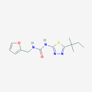 molecular formula C13H18N4O2S B5894299 N-[5-(1,1-dimethylpropyl)-1,3,4-thiadiazol-2-yl]-N'-(2-furylmethyl)urea 
