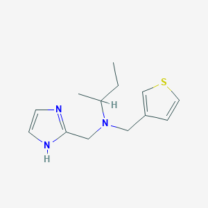 molecular formula C13H19N3S B5894315 N-(1H-imidazol-2-ylmethyl)-N-(3-thienylmethyl)butan-2-amine 