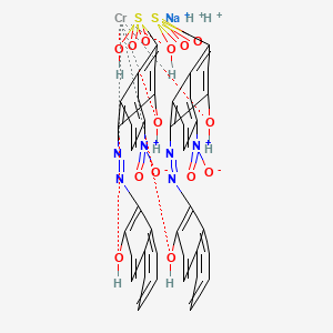 molecular formula C40H28CrN6NaO14S2+3 B589437 Chromate(3-), bis(3-hydroxy-4-((2-hydroxy-1-naphthalenyl)azo)-7-nitro-1-naphthalenesulfonato(3-))-, sodium dihydrogen CAS No. 127851-78-9
