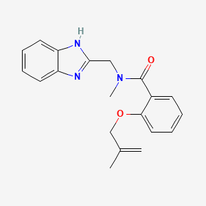 molecular formula C20H21N3O2 B5894384 N-(1H-benzimidazol-2-ylmethyl)-N-methyl-2-[(2-methylprop-2-en-1-yl)oxy]benzamide 