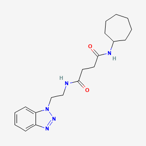 molecular formula C19H27N5O2 B5894401 N-[2-(1H-1,2,3-benzotriazol-1-yl)ethyl]-N'-cycloheptylsuccinamide 