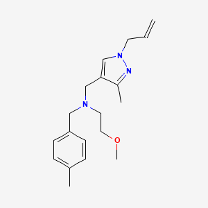 molecular formula C19H27N3O B5894481 N-[(1-allyl-3-methyl-1H-pyrazol-4-yl)methyl]-2-methoxy-N-(4-methylbenzyl)ethanamine 