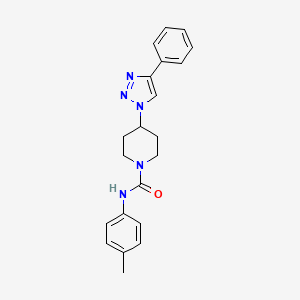 molecular formula C21H23N5O B5894510 N-(4-methylphenyl)-4-(4-phenyl-1H-1,2,3-triazol-1-yl)piperidine-1-carboxamide 