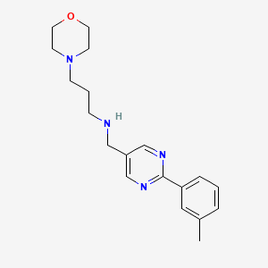 molecular formula C19H26N4O B5894522 N-{[2-(3-methylphenyl)pyrimidin-5-yl]methyl}-3-morpholin-4-ylpropan-1-amine 