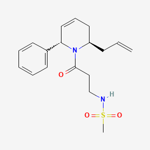molecular formula C18H24N2O3S B5894573 N-{3-[(2R*,6S*)-2-allyl-6-phenyl-3,6-dihydropyridin-1(2H)-yl]-3-oxopropyl}methanesulfonamide 