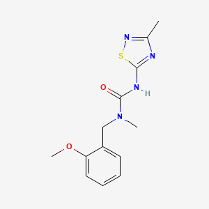 molecular formula C13H16N4O2S B5894576 N-(2-methoxybenzyl)-N-methyl-N'-(3-methyl-1,2,4-thiadiazol-5-yl)urea 