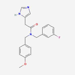 molecular formula C20H20FN3O2 B5894593 N-(3-fluorobenzyl)-2-(1H-imidazol-4-yl)-N-(4-methoxybenzyl)acetamide 