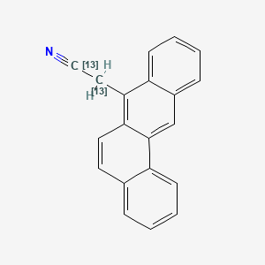 molecular formula C20H13N B589462 Benz[a]anthracene-7-acetonitrile-13C2 