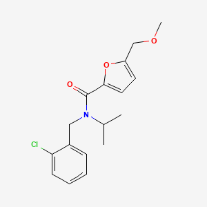 molecular formula C17H20ClNO3 B5894631 N-(2-chlorobenzyl)-N-isopropyl-5-(methoxymethyl)-2-furamide 