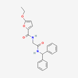 molecular formula C22H22N2O4 B5894666 N-{2-[(diphenylmethyl)amino]-2-oxoethyl}-5-ethoxy-2-furamide 