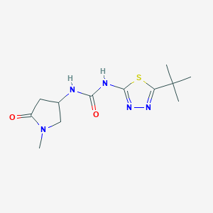 molecular formula C12H19N5O2S B5894757 N-(5-tert-butyl-1,3,4-thiadiazol-2-yl)-N'-(1-methyl-5-oxopyrrolidin-3-yl)urea 