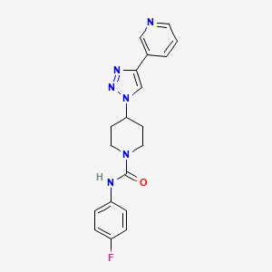 molecular formula C19H19FN6O B5894809 N-(4-fluorophenyl)-4-(4-pyridin-3-yl-1H-1,2,3-triazol-1-yl)piperidine-1-carboxamide 
