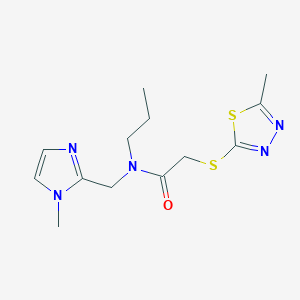 molecular formula C13H19N5OS2 B5894816 N-[(1-methyl-1H-imidazol-2-yl)methyl]-2-[(5-methyl-1,3,4-thiadiazol-2-yl)thio]-N-propylacetamide 