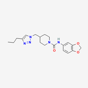 molecular formula C19H25N5O3 B5894931 N-1,3-benzodioxol-5-yl-4-[(4-propyl-1H-1,2,3-triazol-1-yl)methyl]piperidine-1-carboxamide 