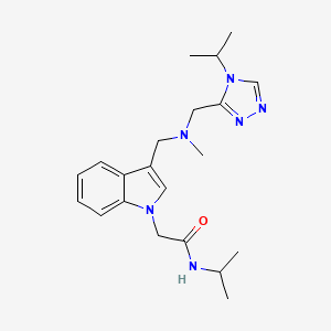 molecular formula C21H30N6O B5894964 N-isopropyl-2-(3-{[[(4-isopropyl-4H-1,2,4-triazol-3-yl)methyl](methyl)amino]methyl}-1H-indol-1-yl)acetamide 