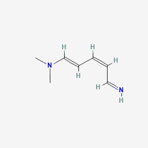 molecular formula C7H12N2 B589498 (1E,3Z)-5-imino-N,N-dimethylpenta-1,3-dien-1-amine CAS No. 129108-05-0