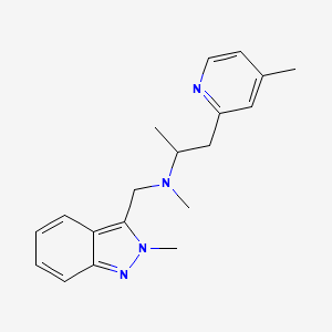 molecular formula C19H24N4 B5894983 N-methyl-N-[(2-methyl-2H-indazol-3-yl)methyl]-1-(4-methylpyridin-2-yl)propan-2-amine 