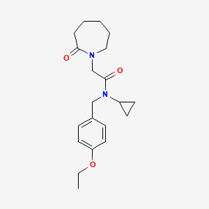 molecular formula C20H28N2O3 B5895031 N-cyclopropyl-N-(4-ethoxybenzyl)-2-(2-oxoazepan-1-yl)acetamide 