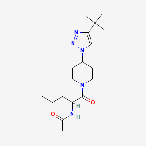 molecular formula C18H31N5O2 B5895059 N-(1-{[4-(4-tert-butyl-1H-1,2,3-triazol-1-yl)piperidin-1-yl]carbonyl}butyl)acetamide 