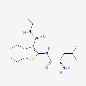 molecular formula C17H27N3O2S B5895067 N-ethyl-2-(L-leucylamino)-4,5,6,7-tetrahydro-1-benzothiophene-3-carboxamide hydrochloride 