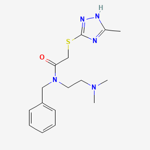 molecular formula C16H23N5OS B5895082 N-benzyl-N-[2-(dimethylamino)ethyl]-2-[(3-methyl-1H-1,2,4-triazol-5-yl)thio]acetamide 