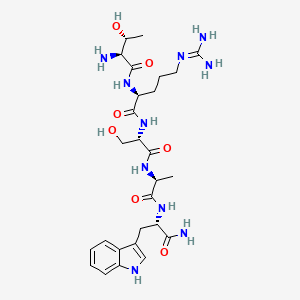 molecular formula C27H42N10O7 B589511 Osteostatin (1-5) amide (human, bovine, dog, horse, mouse, rabbit, rat) CAS No. 155918-12-0