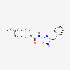 molecular formula C20H21N5O2 B5895126 N-(5-benzyl-1H-1,2,4-triazol-3-yl)-6-methoxy-3,4-dihydro-1H-isoquinoline-2-carboxamide 
