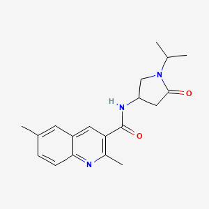 molecular formula C19H23N3O2 B5895130 N-(1-isopropyl-5-oxopyrrolidin-3-yl)-2,6-dimethylquinoline-3-carboxamide 
