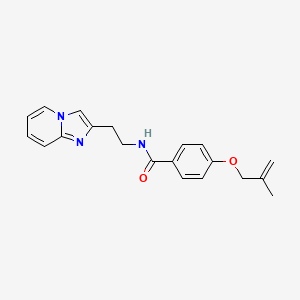 molecular formula C20H21N3O2 B5895158 N-(2-imidazo[1,2-a]pyridin-2-ylethyl)-4-[(2-methylprop-2-en-1-yl)oxy]benzamide 