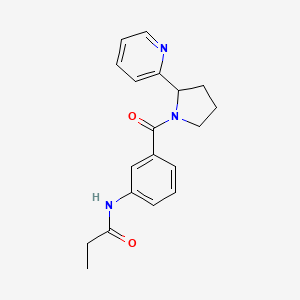 molecular formula C19H21N3O2 B5895182 N-{3-[(2-pyridin-2-ylpyrrolidin-1-yl)carbonyl]phenyl}propanamide 