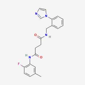 molecular formula C21H21FN4O2 B5895230 N-(2-fluoro-5-methylphenyl)-N'-[2-(1H-imidazol-1-yl)benzyl]succinamide 