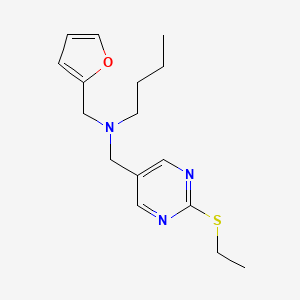 molecular formula C16H23N3OS B5895267 N-{[2-(ethylthio)pyrimidin-5-yl]methyl}-N-(2-furylmethyl)butan-1-amine 