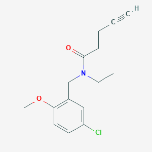 molecular formula C15H18ClNO2 B5895275 N-(5-chloro-2-methoxybenzyl)-N-ethylpent-4-ynamide 