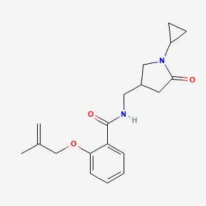 molecular formula C19H24N2O3 B5895277 N-[(1-cyclopropyl-5-oxopyrrolidin-3-yl)methyl]-2-[(2-methylprop-2-en-1-yl)oxy]benzamide 