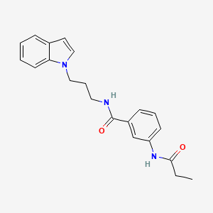 molecular formula C21H23N3O2 B5895292 N-[3-(1H-indol-1-yl)propyl]-3-(propionylamino)benzamide 