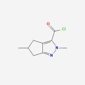 molecular formula C9H11ClN2O B589530 2,5-Dimethyl-2,4,5,6-tetrahydrocyclopenta[c]pyrazole-3-carbonyl chloride CAS No. 132529-87-4