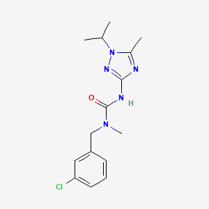 molecular formula C15H20ClN5O B5895319 N-(3-chlorobenzyl)-N'-(1-isopropyl-5-methyl-1H-1,2,4-triazol-3-yl)-N-methylurea 