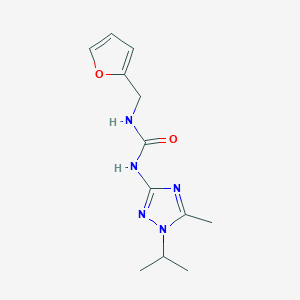 molecular formula C12H17N5O2 B5895396 N-(2-furylmethyl)-N'-(1-isopropyl-5-methyl-1H-1,2,4-triazol-3-yl)urea trifluoroacetate 