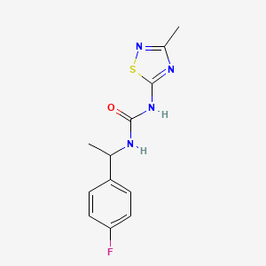 molecular formula C12H13FN4OS B5895403 N-[1-(4-fluorophenyl)ethyl]-N'-(3-methyl-1,2,4-thiadiazol-5-yl)urea 