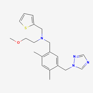 molecular formula C20H26N4OS B5895438 N-[2,4-dimethyl-5-(1H-1,2,4-triazol-1-ylmethyl)benzyl]-2-methoxy-N-(2-thienylmethyl)ethanamine 