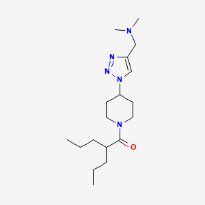 molecular formula C18H33N5O B5895446 N,N-dimethyl-1-{1-[1-(2-propylpentanoyl)-4-piperidinyl]-1H-1,2,3-triazol-4-yl}methanamine trifluoroacetate 