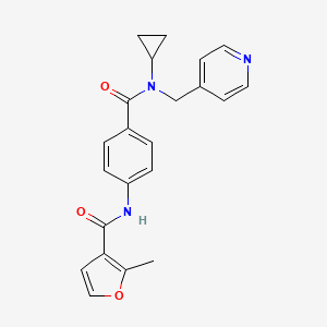 molecular formula C22H21N3O3 B5895541 N-(4-{[cyclopropyl(pyridin-4-ylmethyl)amino]carbonyl}phenyl)-2-methyl-3-furamide 