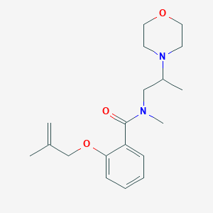 molecular formula C19H28N2O3 B5895565 N-methyl-2-[(2-methylprop-2-en-1-yl)oxy]-N-(2-morpholin-4-ylpropyl)benzamide 